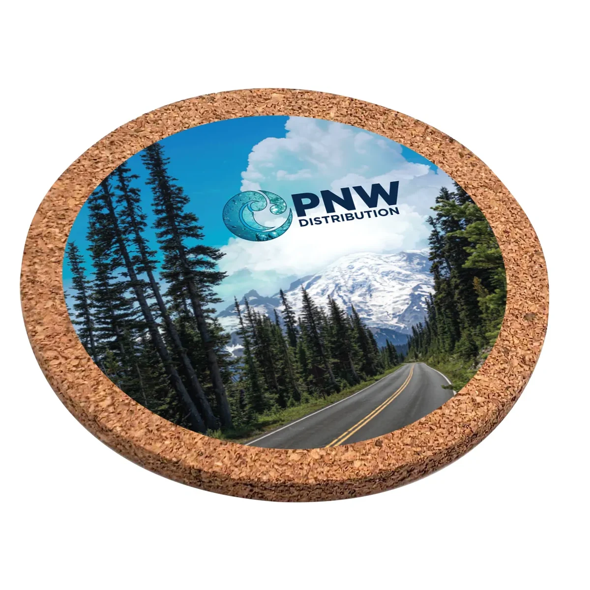 Cork Wood Coaster - Full Color Graphic 1