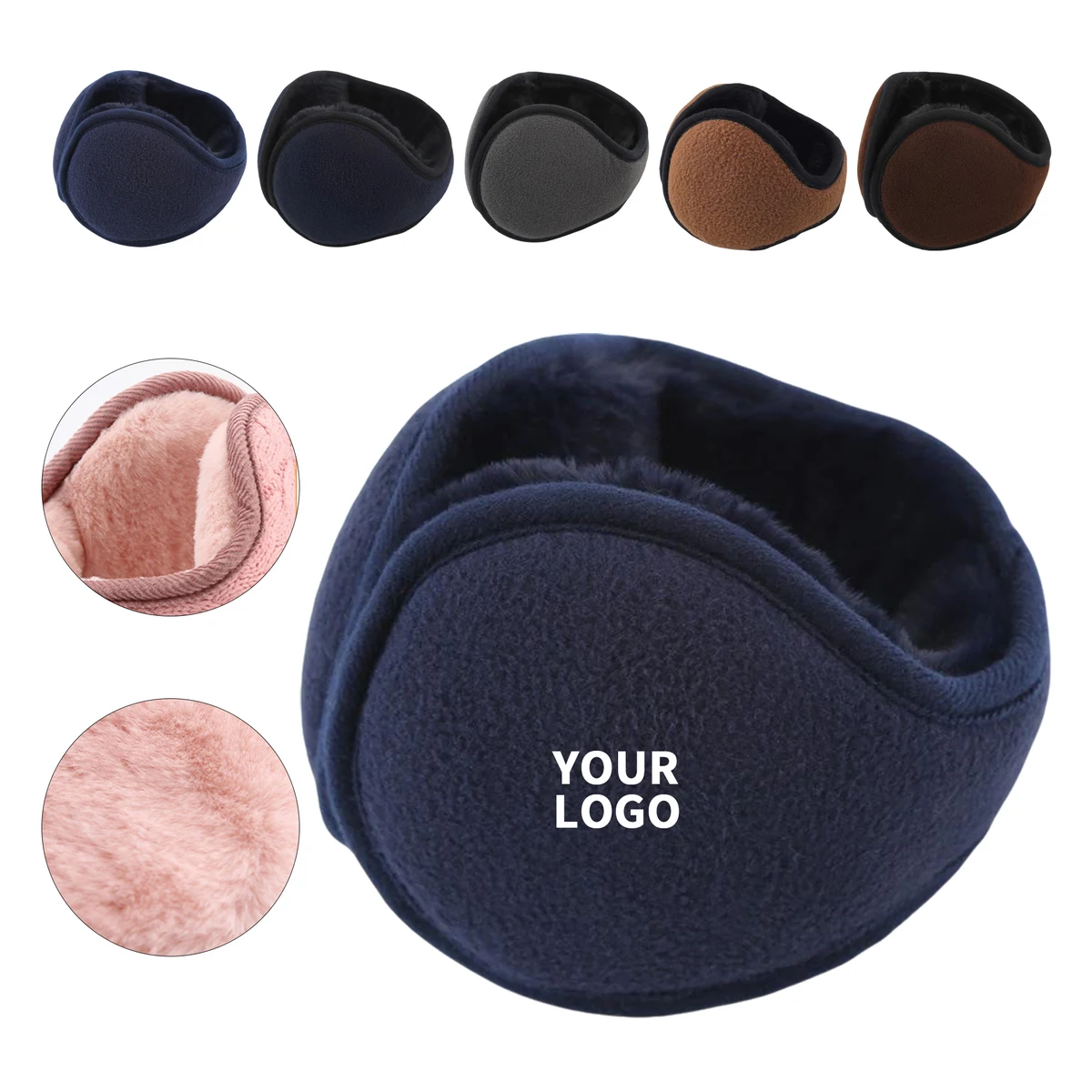 Fleece Ear Warmer With Adjustable Fit 5.2" Diameter 1
