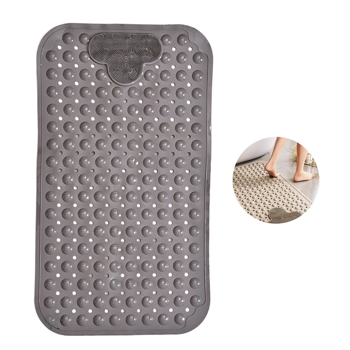 MOQ 50 Soft TPE Cloud-Shaped Non-Slip Bathtub Mat for Comfort 1