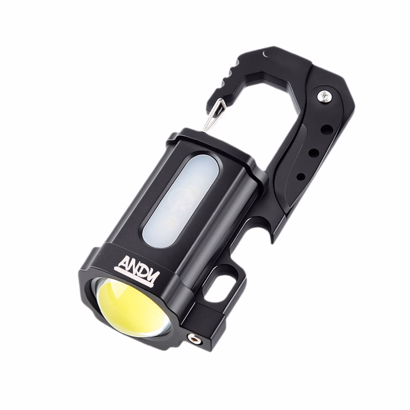 Portable 2 Light USB-C Cutter Opener Keychain