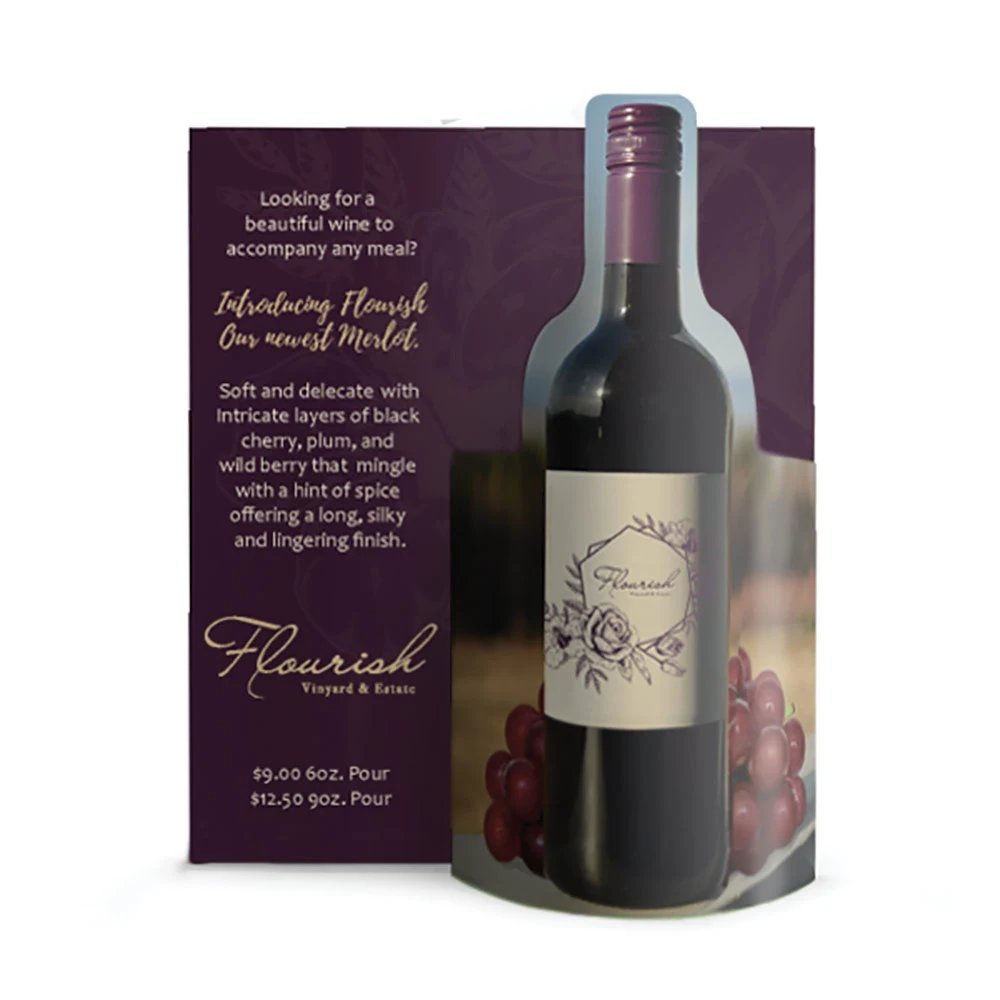 Red Wine Wave 3D Table Tent 1