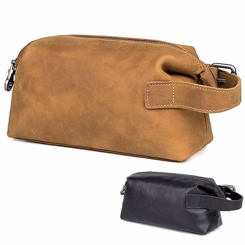 Leather Wearable Cosmetic bag