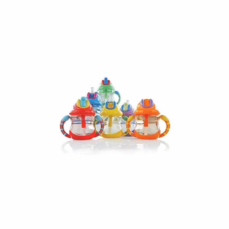 Nuby Handled Cups - Flip Straw 8 oz
