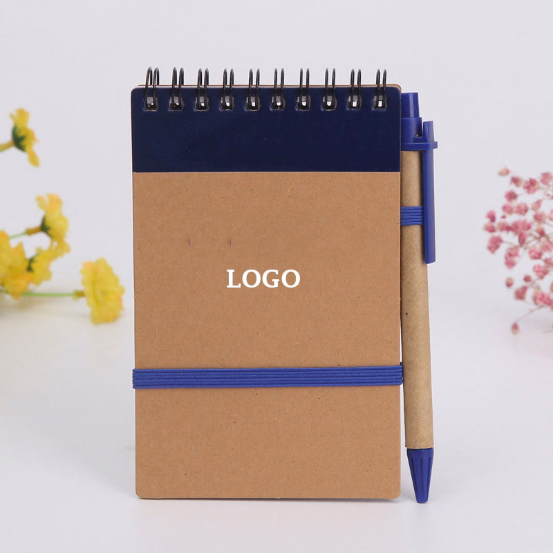 Kraft Spiral Notepad with Pen