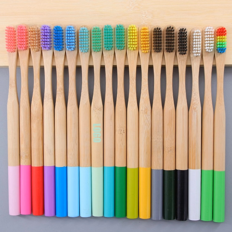 Multi-color Biodegradable Bamboo Toothbrushes
