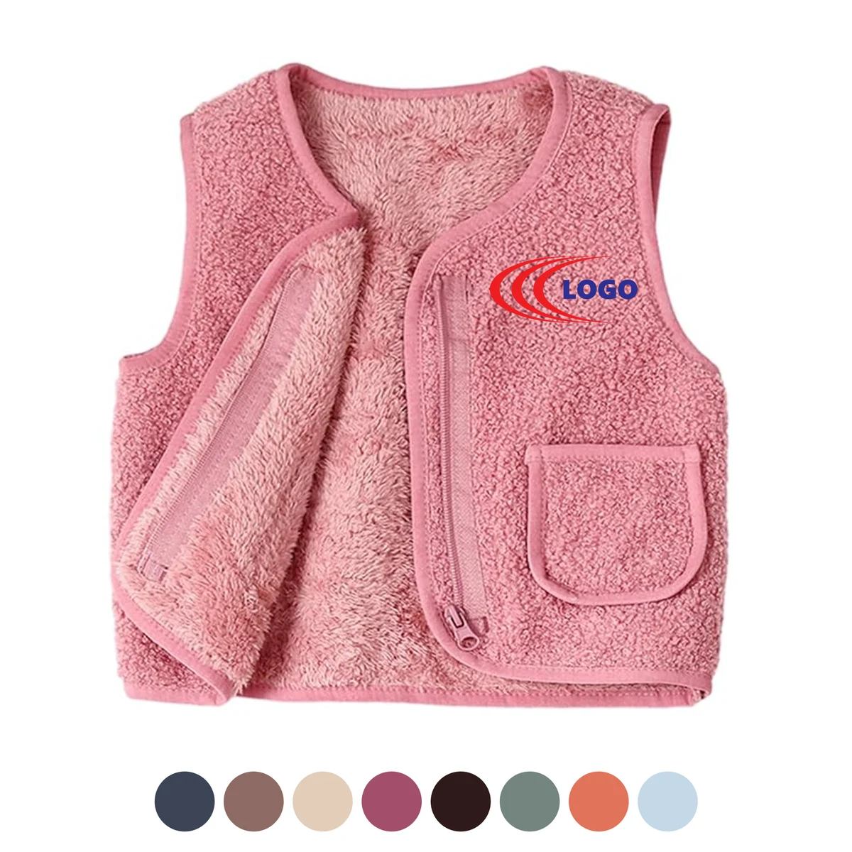 Baby Full Zipper Winter Waistcoat Outerwear MOQ20 1