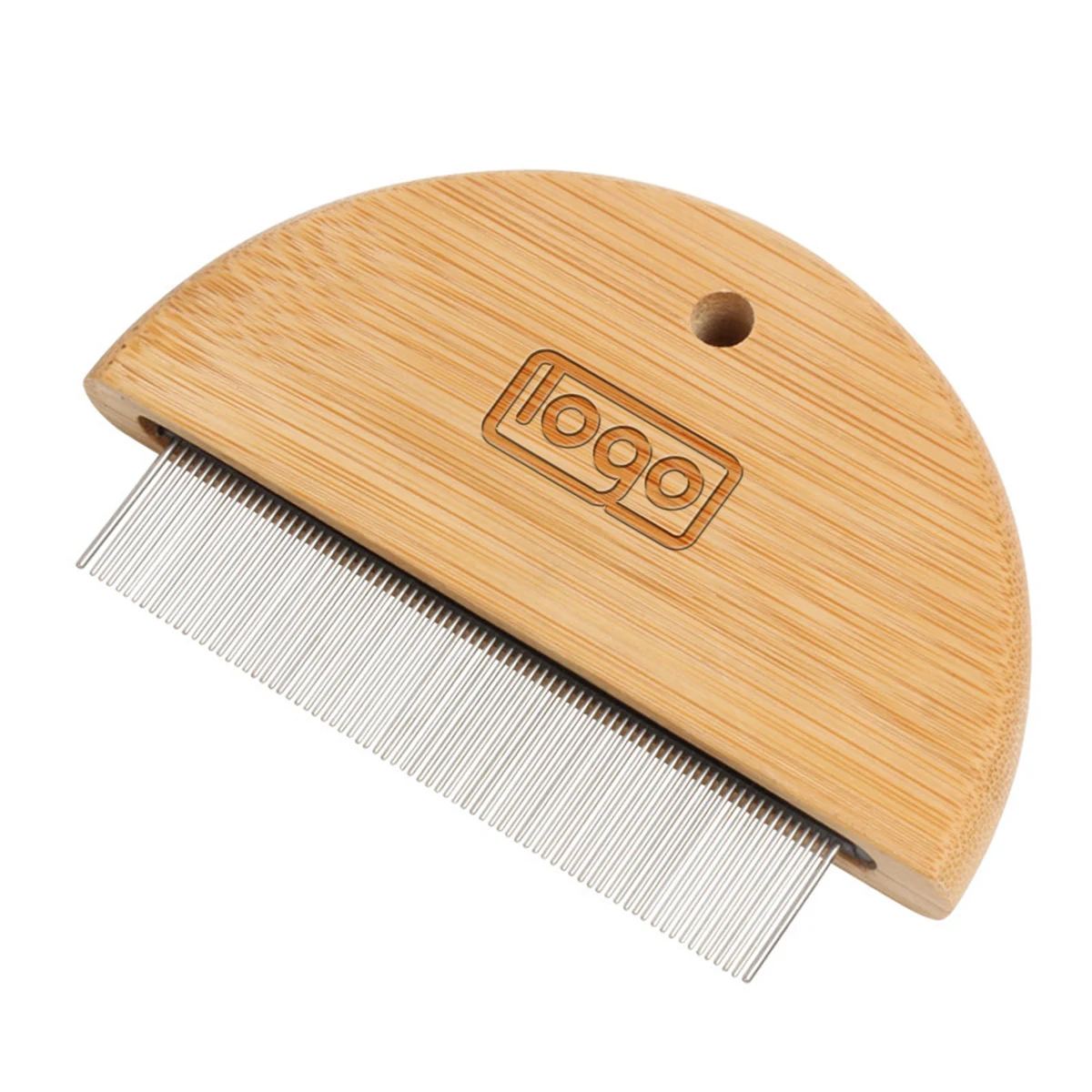 78 Tooth Wood Metal Pet Flea Grooming Comb 1