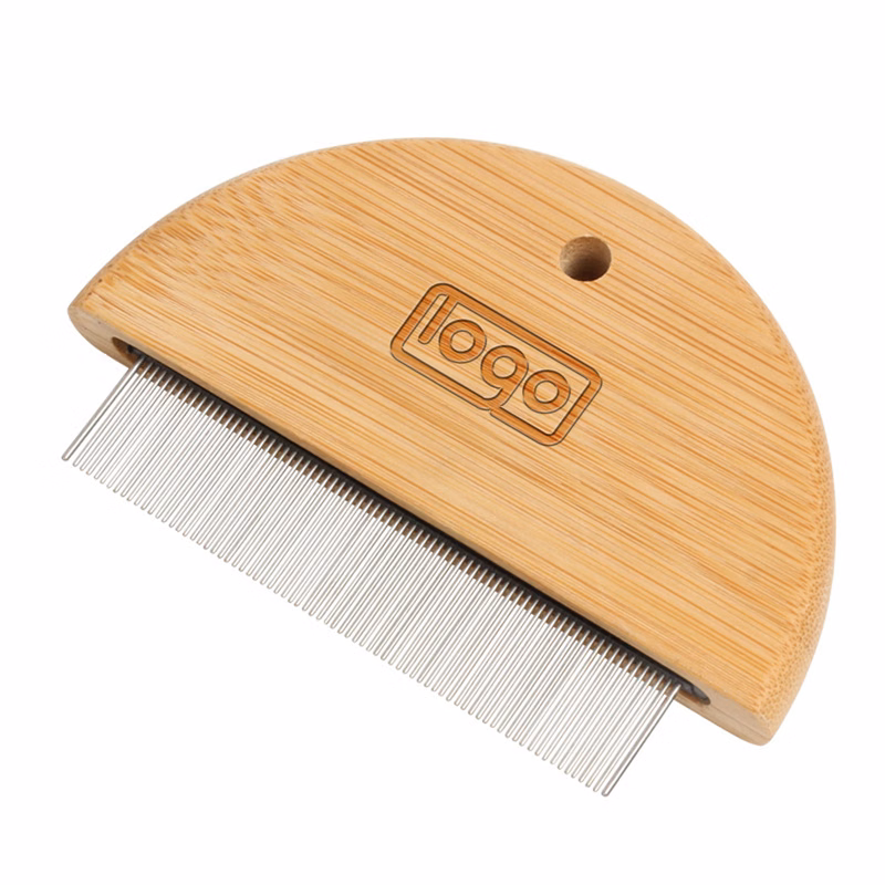 78 Tooth Wood Metal Pet Flea Grooming Comb
