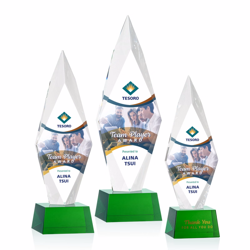 Manilow VividPrint™ Award on Robson Base - Green