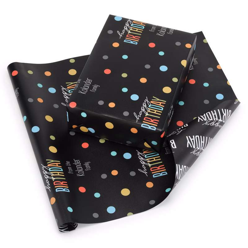 Bright Birthday Reversible Wrapping Paper (28"x20")