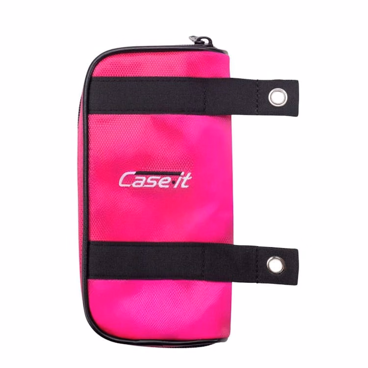 Case-It Pouch Zippered Pencil Case - Clear Pink