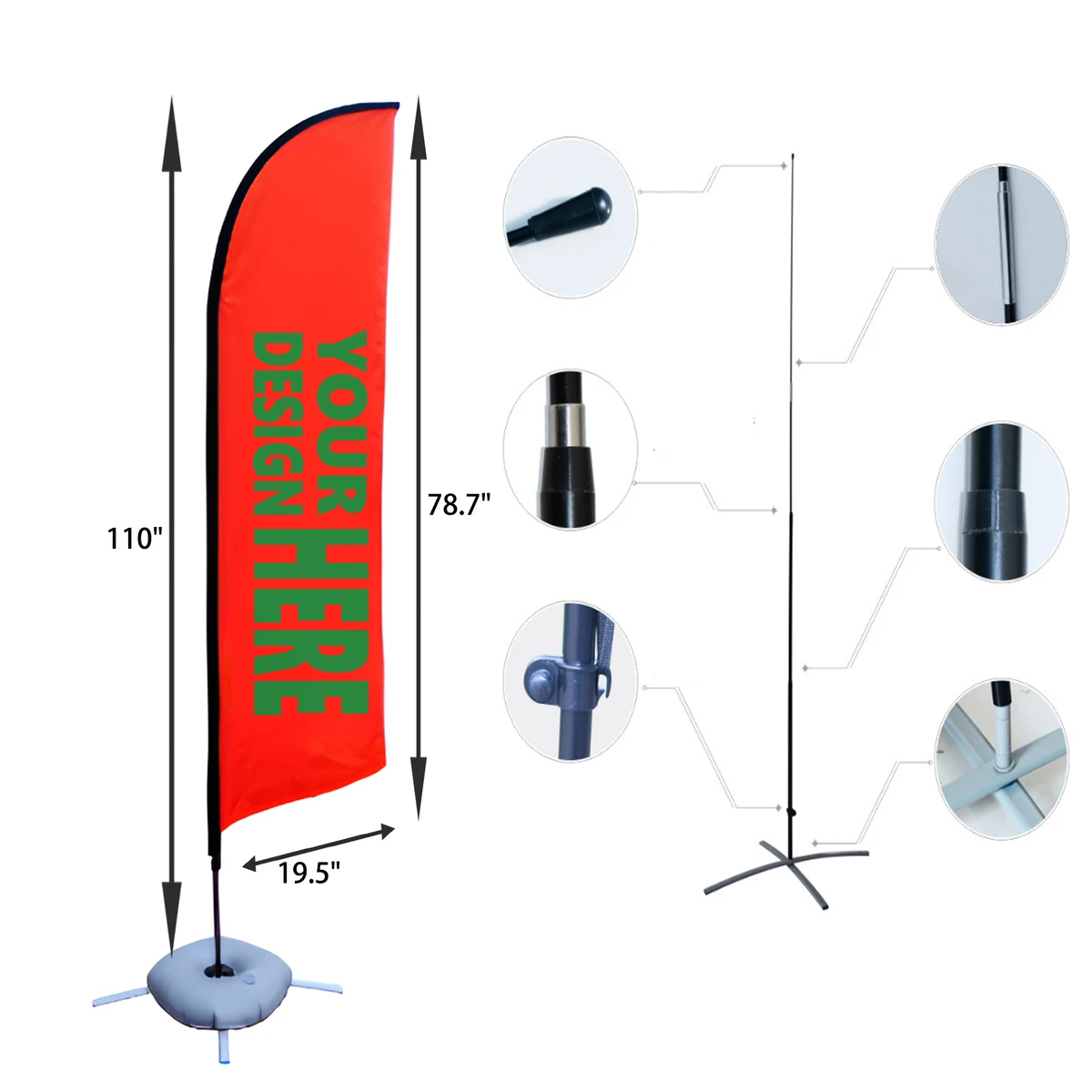Practical 9 FT Feather Flag 1