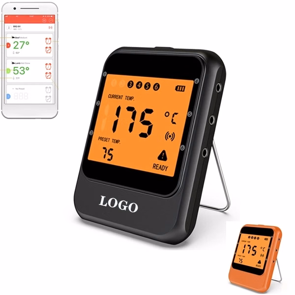 Wireless Bluetooth Thermometer for Grilling With 2/4/6 Probe