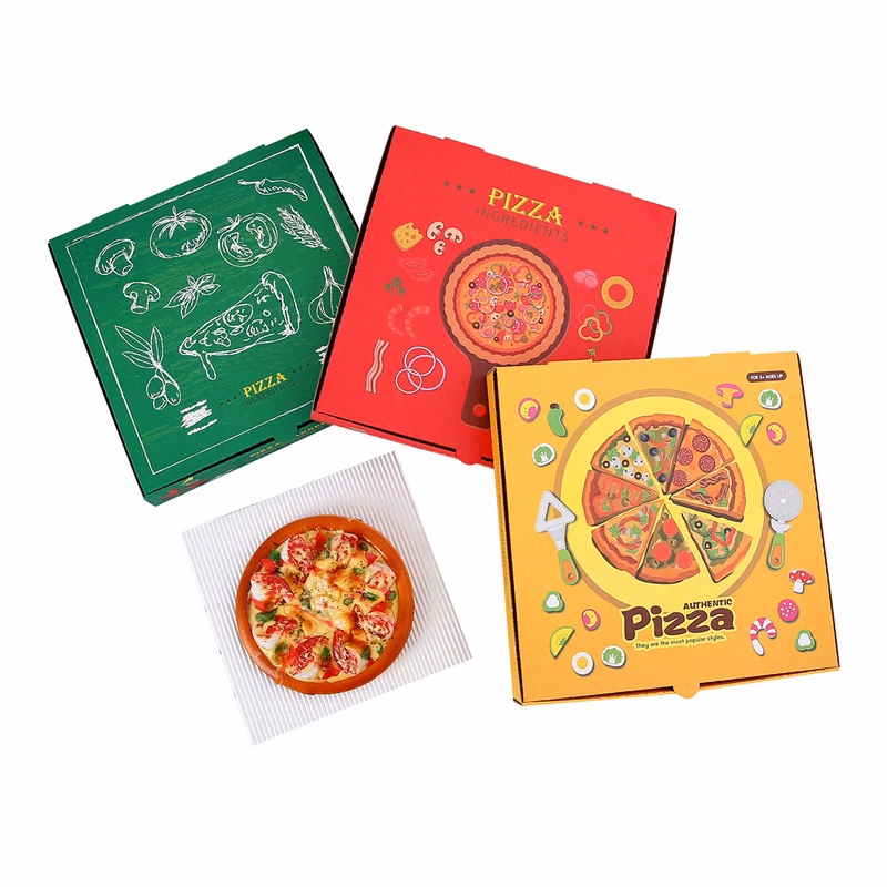 Full Color Kraft Corrugated Pizza Boxes