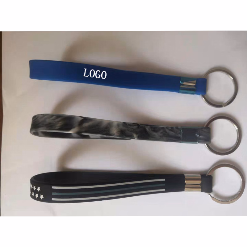 Custom Silicone Rubber Key Chains--11"X0.5"x0.08"