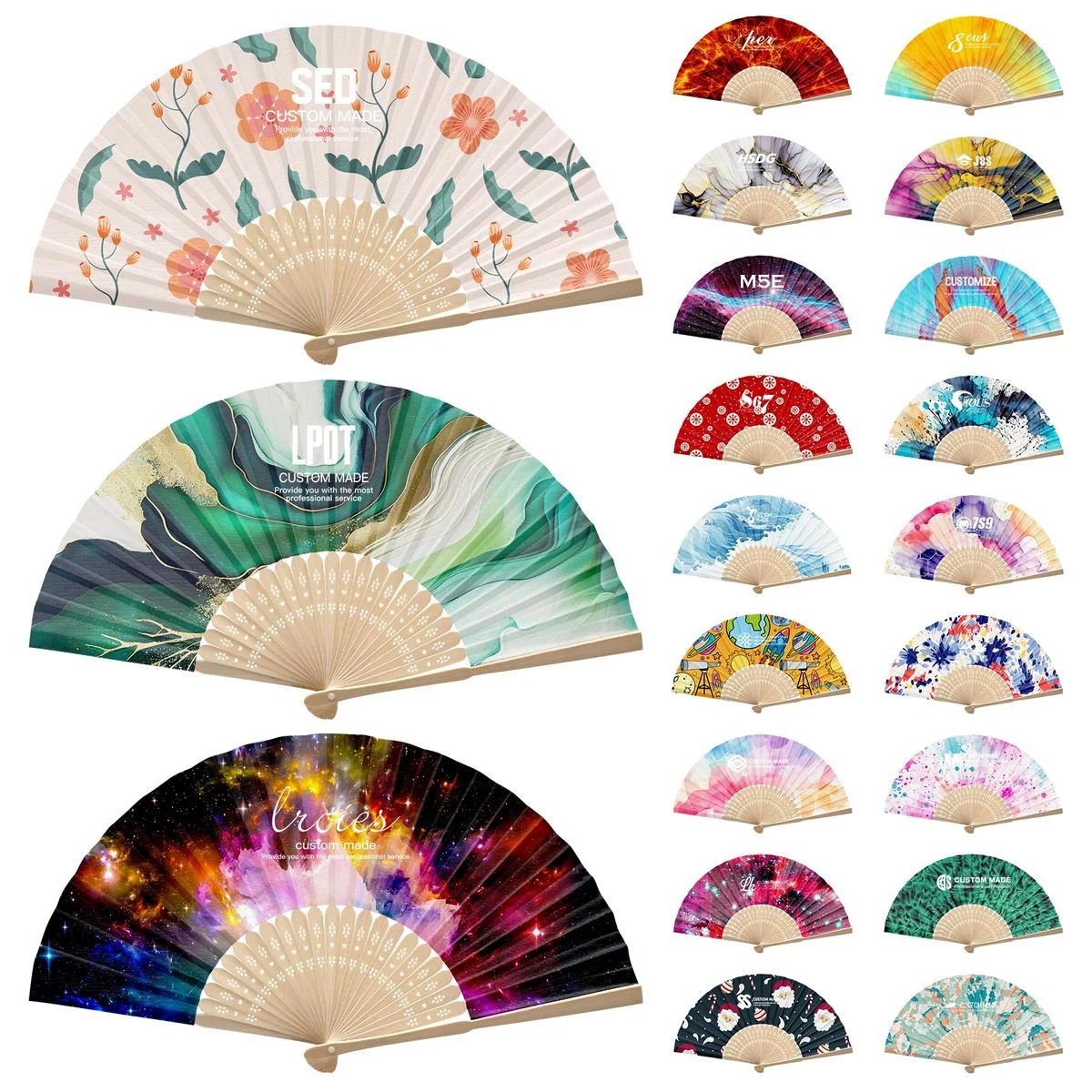 Foldable Bamboo Fan 1