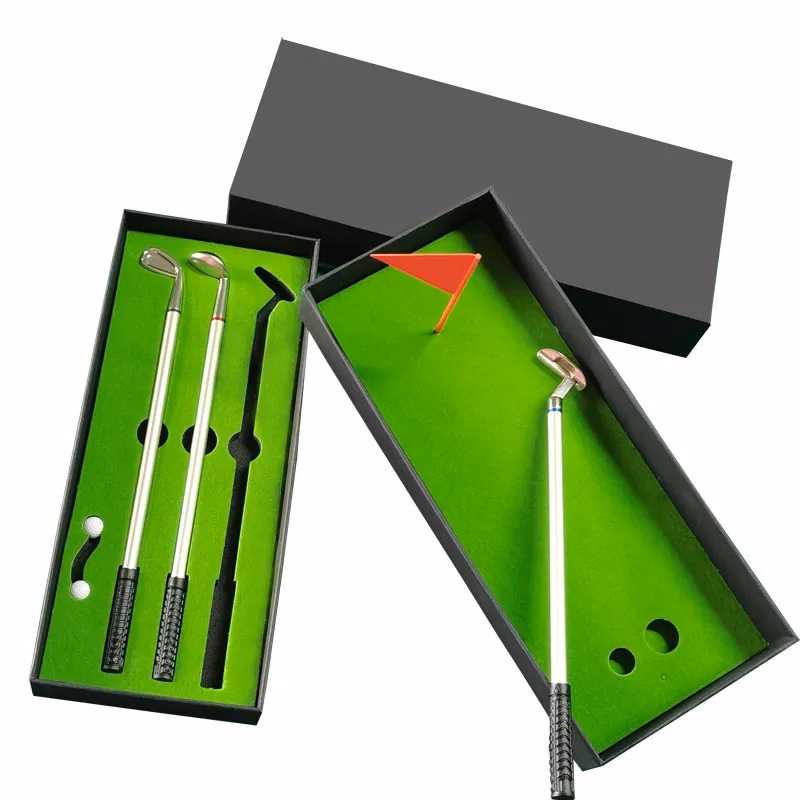Mini Desktop Golf Ball Pen Gift Set