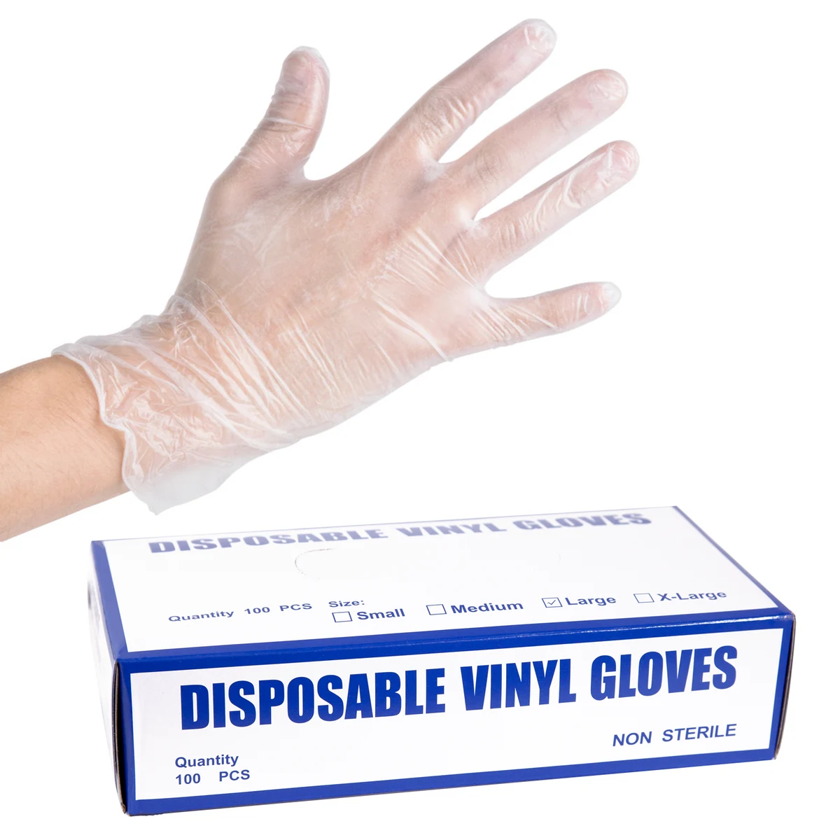 Non Powdered Disposable Vinyl Gloves 1