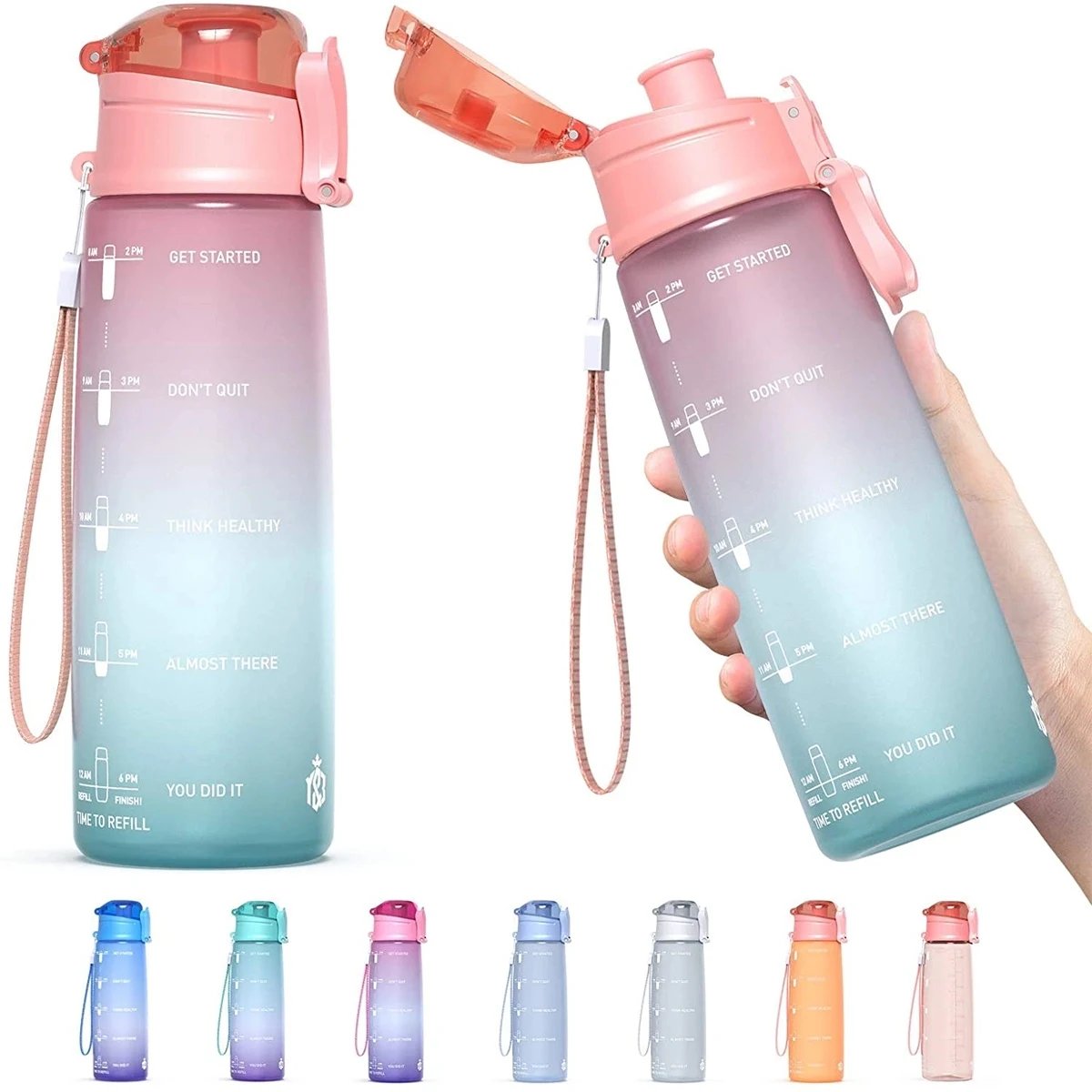 Sports Water Bottle With Time Marker 1