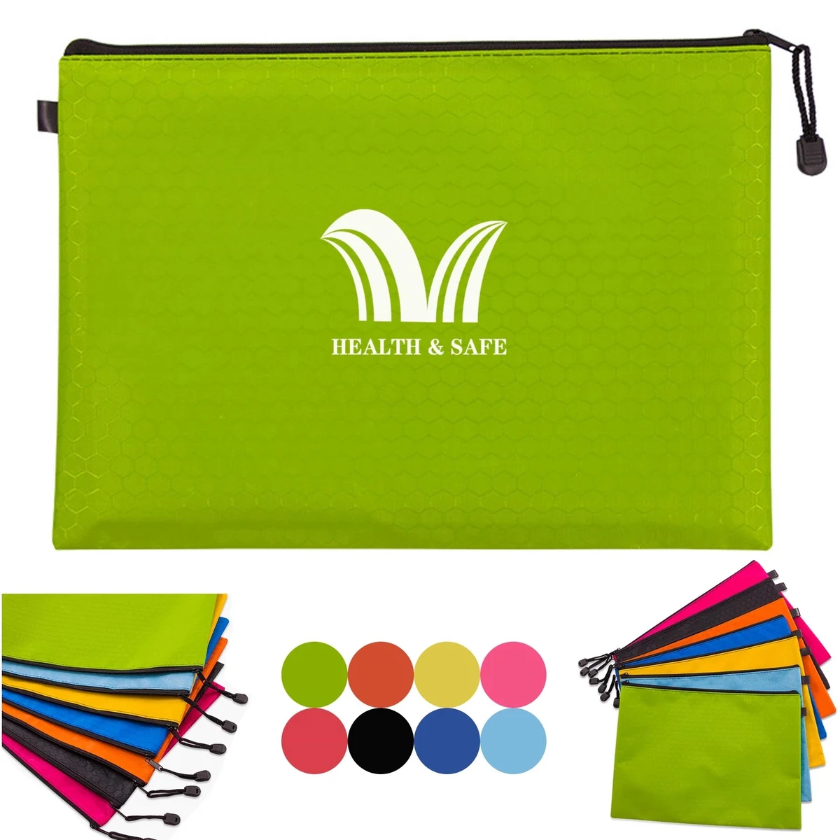 Portable Water Resistant Document Envelope With Zipper 1