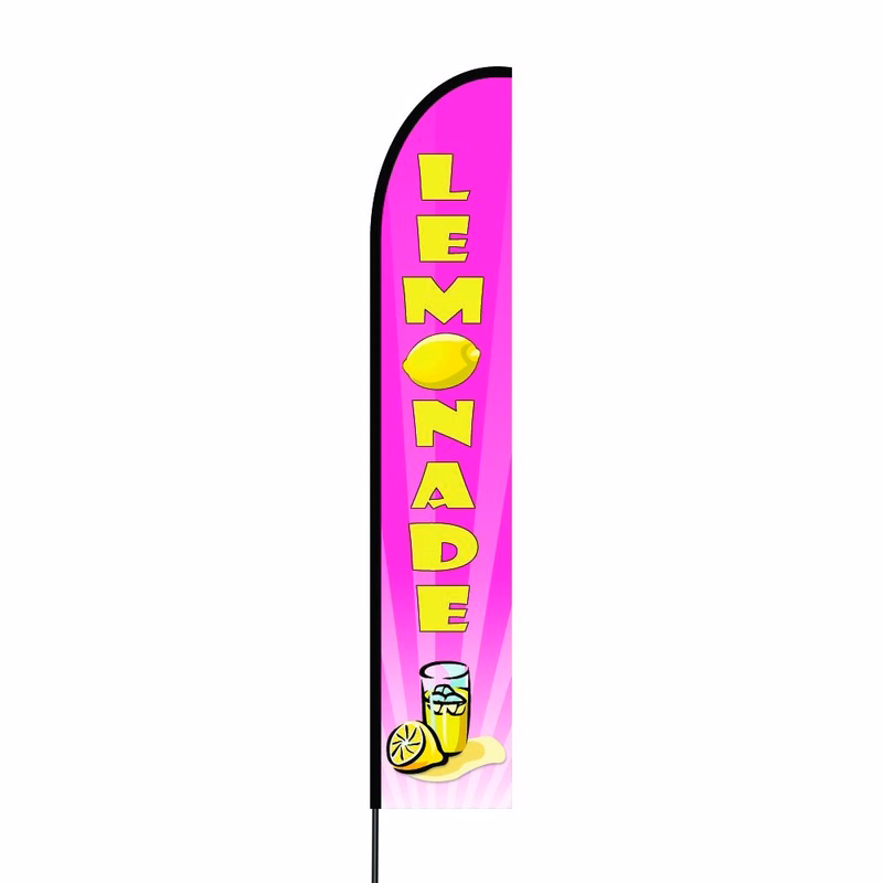 Lemonade Flag Kit Hardware 15' Feet Feather Flag Sign Outdoor Banner