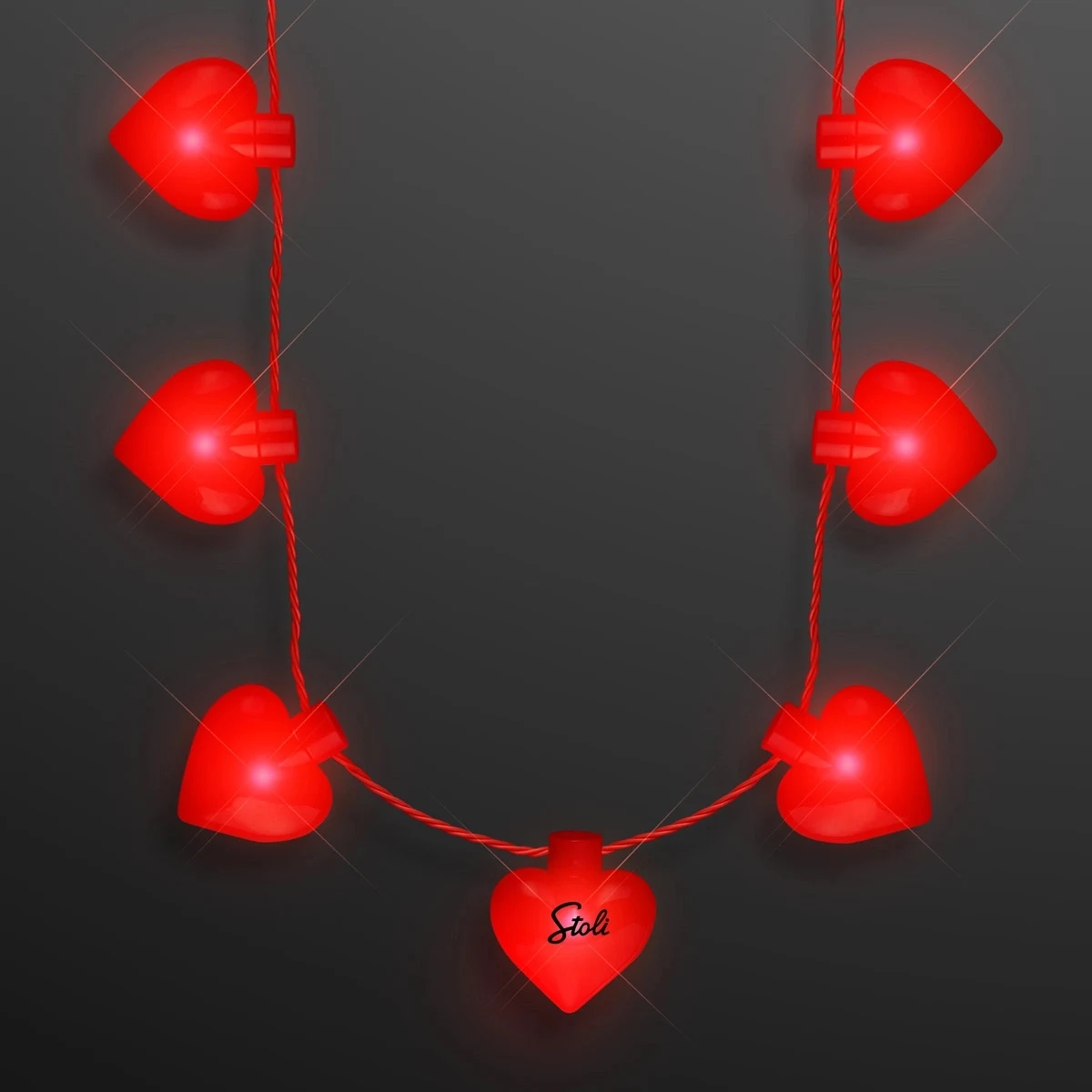Valentine Hearts String Lights Necklace 1