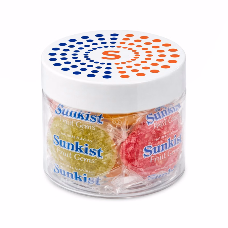 4 oz Jar of Invidually Wrapped Sunkist Fruit Gems