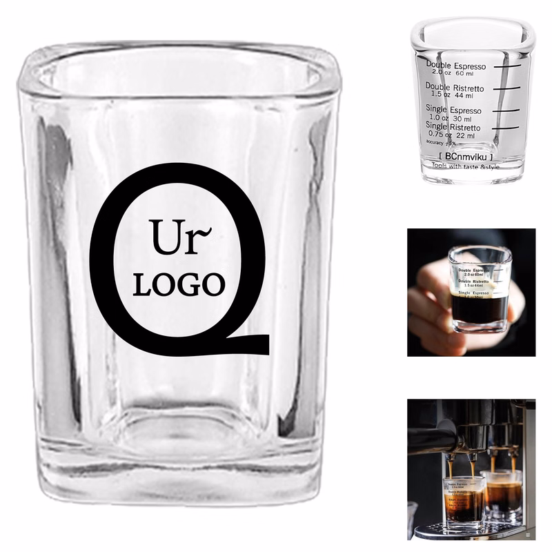 2 Ounce Espresso Shot Glasses W/Measurement