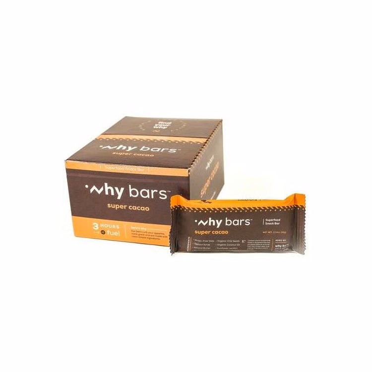 Why Bars Superfood Protein Snack Bars - 24 Pack Super Cacao