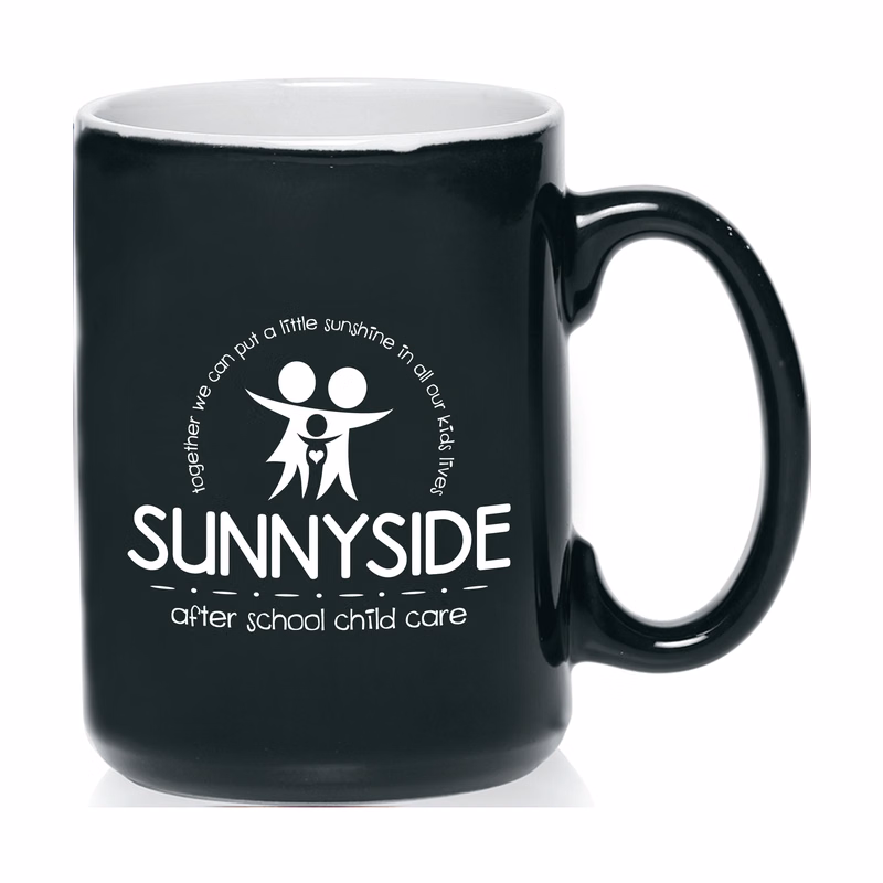 15 oz. White In / Black Out Two Tone El Grande Mug