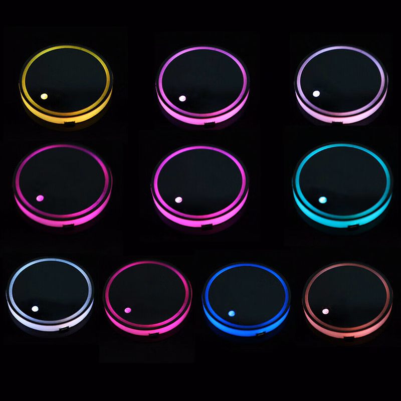 Car LED Cup Holder Pad Mat Coaster Light