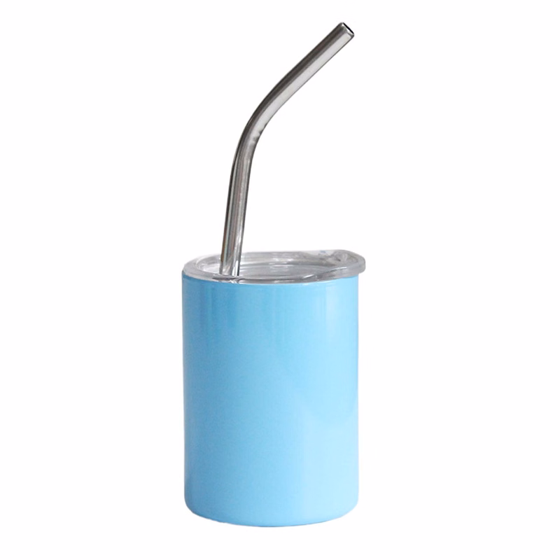 3 oz Stainless Steel Insulated Tumbler with Straw
