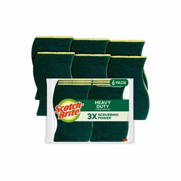Scotch-Brite Heavy-Duty Scrub Sponges 6 Pack