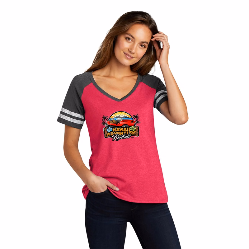 DISTRICT MADE(R) LADIES GAME V-NECK TEE