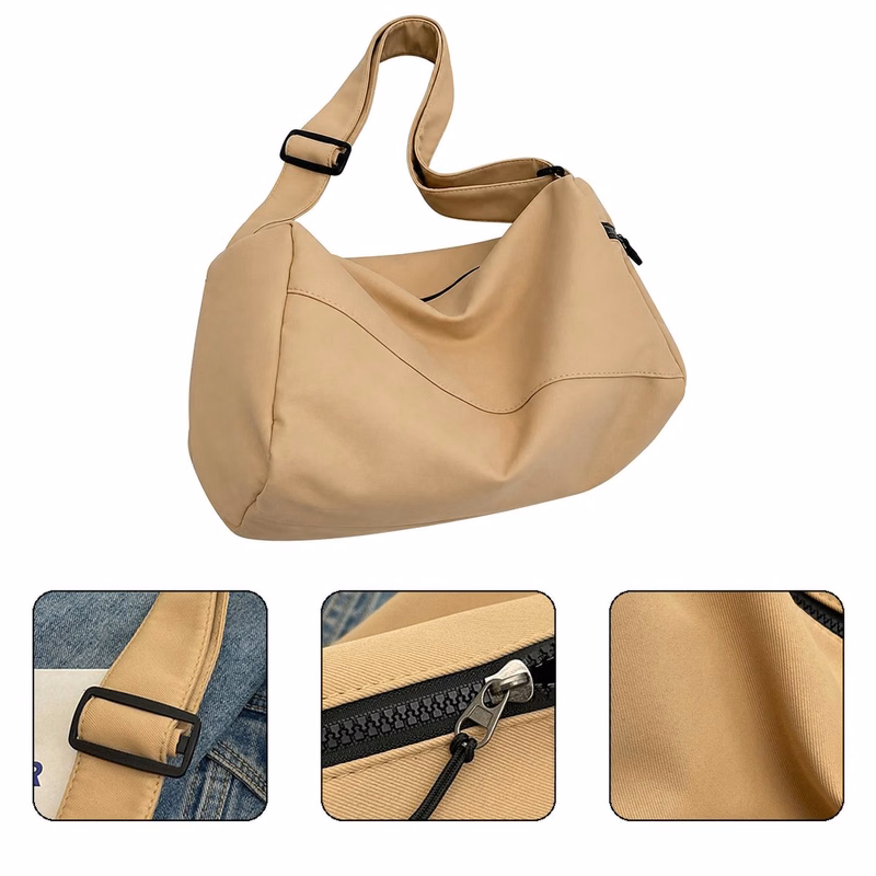 Roomy Solid-Color Casual Sports Bag