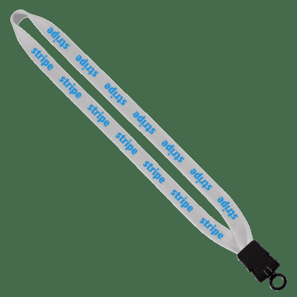 3/4" Cotton Lanyard with Plastic Snap-Buckle Release & O-Ring