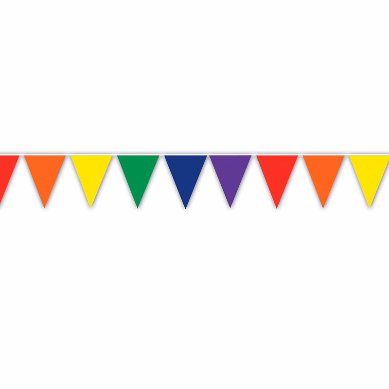 Rainbow Outdoor Pennant Banners