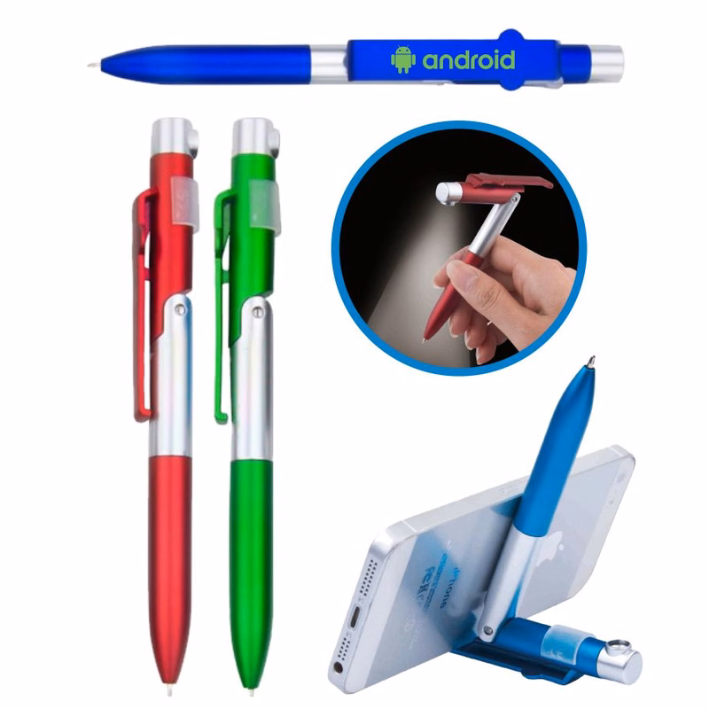 3-in1 "Flashlight" Phone Stand Pen