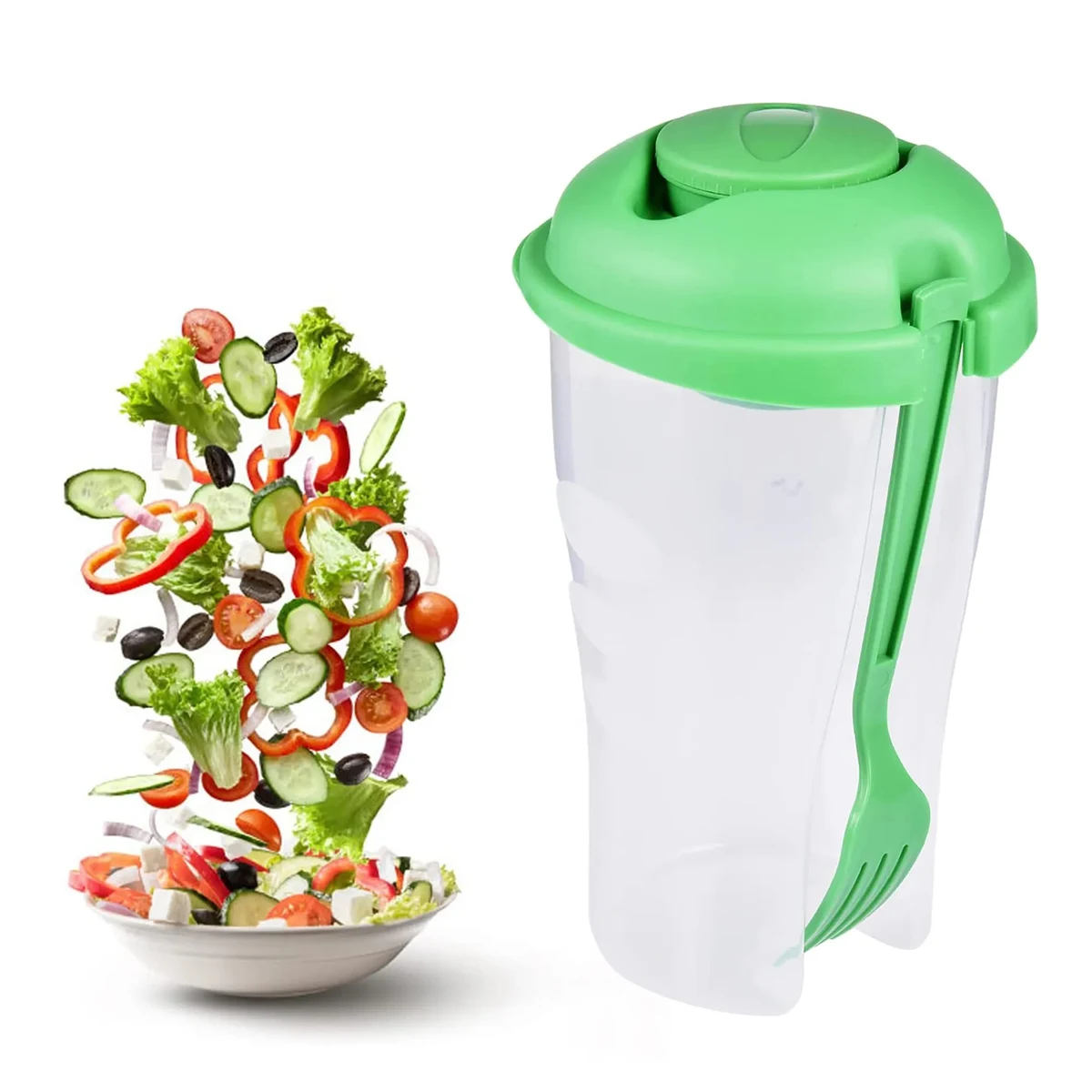 Fresh Salad Container With Fork 1