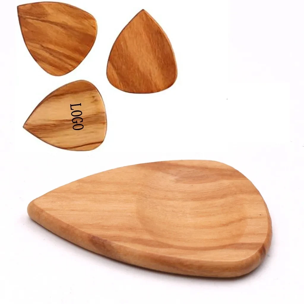 Olive Wood Guitar Bass Picks 1