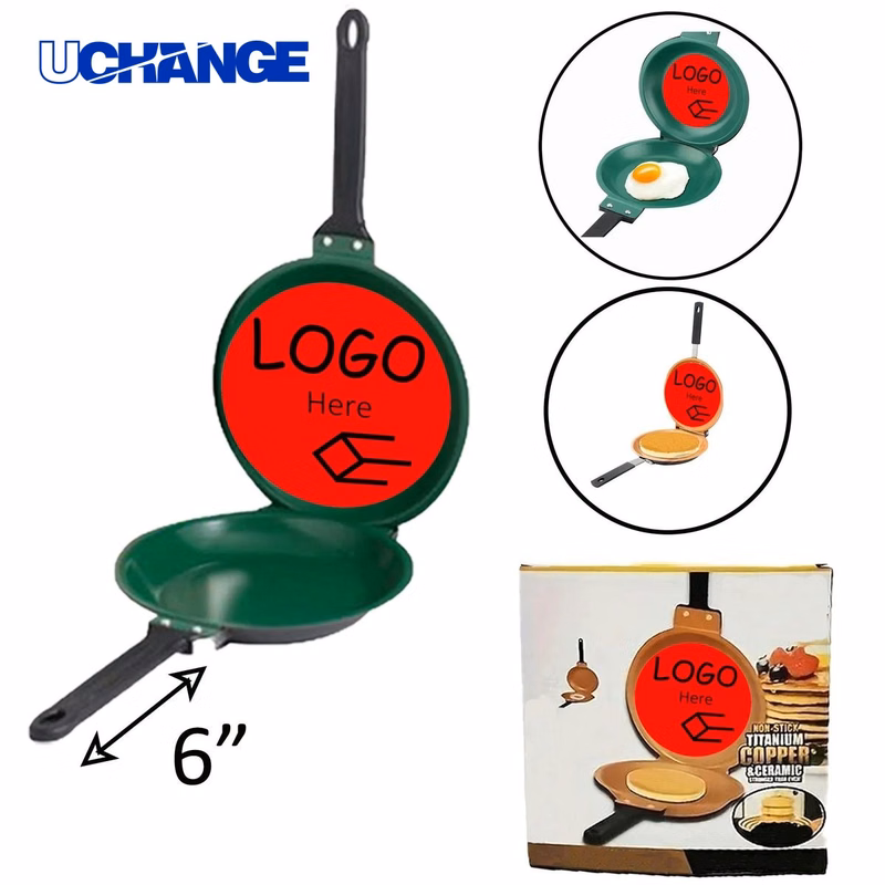 Double Sided Frying Pan for Home Cooking