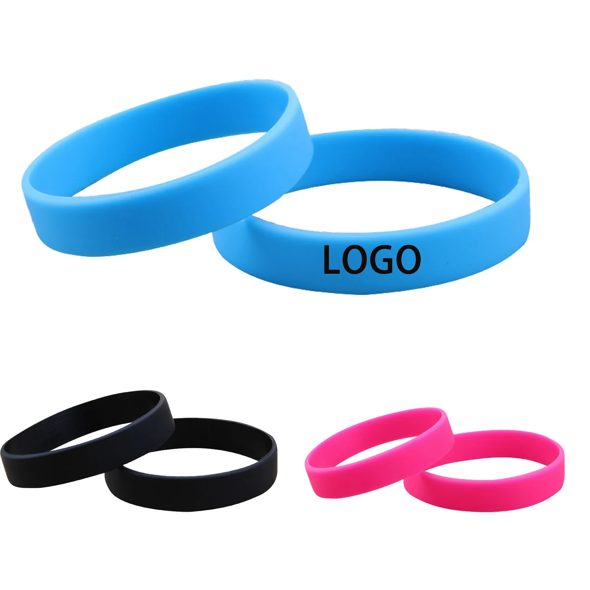 Color Custom Dented Silicone Bracelet 1