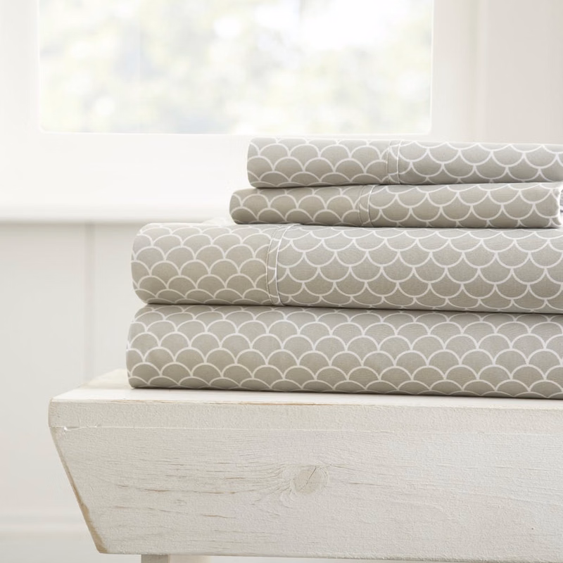 Premium Sheet Sets - Gray Scallop Twin 3 Piece