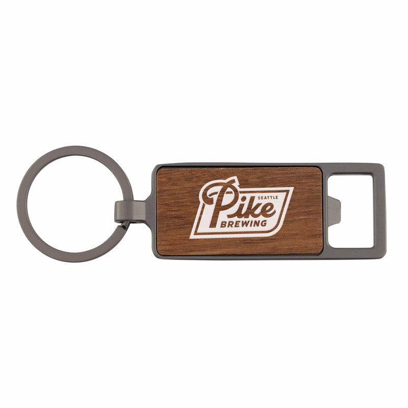 Wood Inlay Keytag with Bottle Opener
