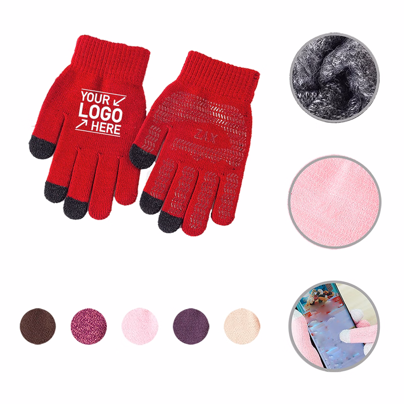 Woman Woolen Yarn Slip-proof Winter Touchscreen Gloves