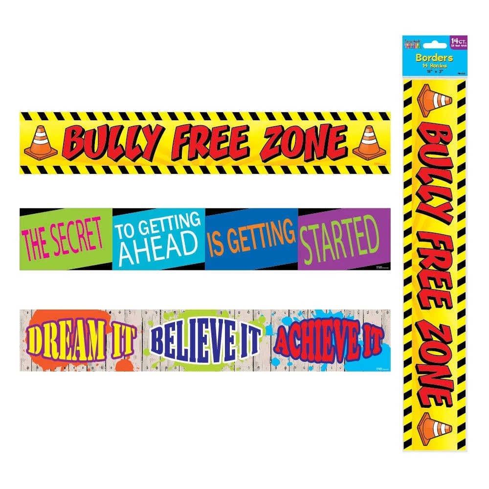 Motivational Bulletin Board Borders - Assorted 14 Pack 1