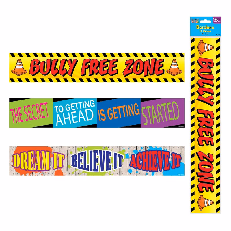 Motivational Bulletin Board Borders - Assorted 14 Pack