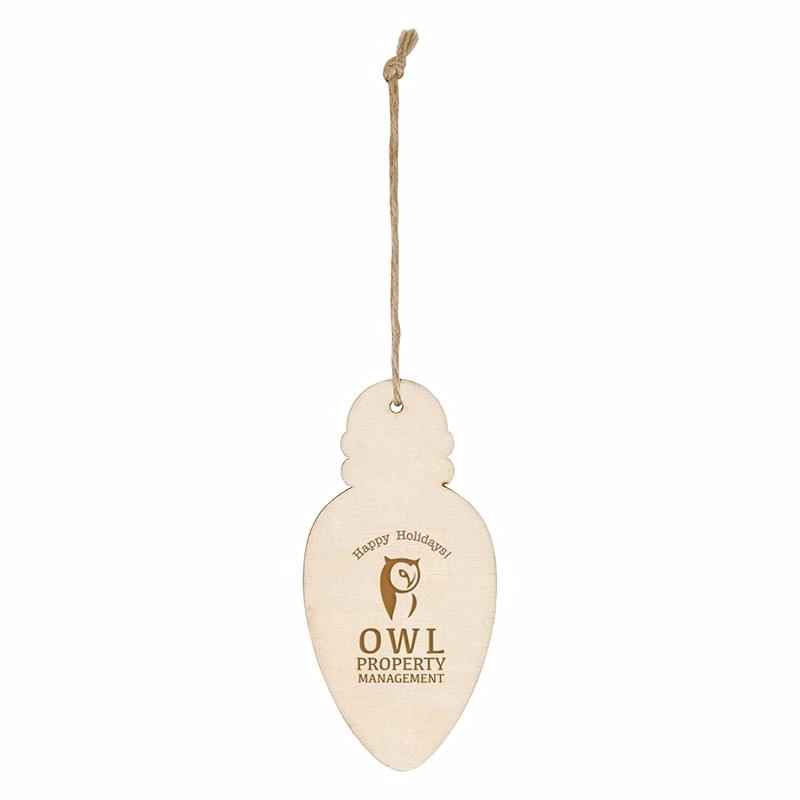 Wood Ornament - Bulb