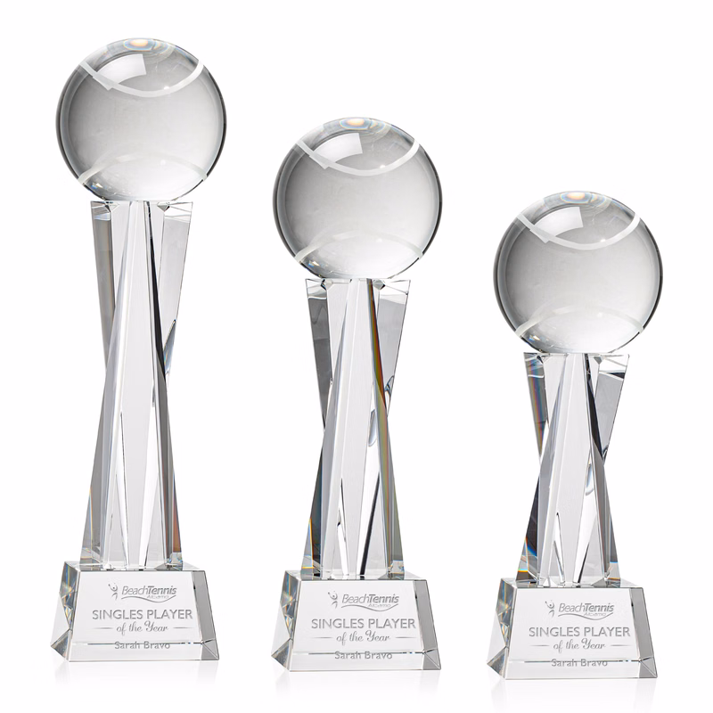 Tennis Ball Award on Grafton Base - Clear
