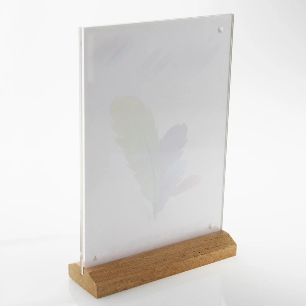 Acrylic Signs With Wood Stand 1